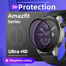 Screen Protector for Amazfit GTR 4 3 Pro 2 Balance T-Rex Active Max, Full Cover Anti-scratch Soft Protection Film Accessories