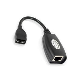 1 Pair USB to RJ45 LAN Ethernet Extension Cable Adapter 50M Distance Extender Converter Over Cat5E/6 Cord Computer Accessories