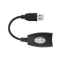 1 Pair USB to RJ45 LAN Ethernet Extension Cable Adapter 50M Distance Extender Converter Over Cat5E/6 Cord Computer Accessories