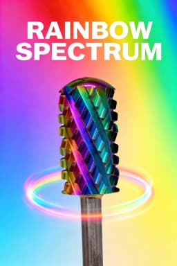 RolinStar 6.6 Large Round Top Barrel 4XC Gold Silver Dark Purple Blue Rainbow Rose Gold 7 Different Color Nail Drill Bits