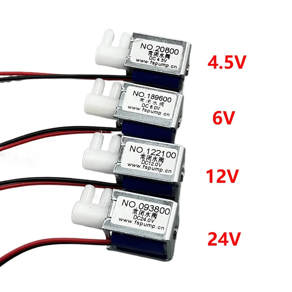 DC 4.5V 6V 12V 24V Tiny Mini Solenoid Valve Normally Closed N/C Flow Control Water Valve 5V Water pump