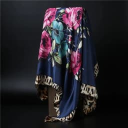 90*90cm square silk scarf Women Shawl Print Satin Hijab Female Luxury Brand Square Lady muffler coverchief bandanna pareo girl