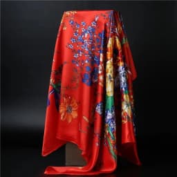 90*90cm square silk scarf Women Shawl Print Satin Hijab Female Luxury Brand Square Lady muffler coverchief bandanna pareo girl