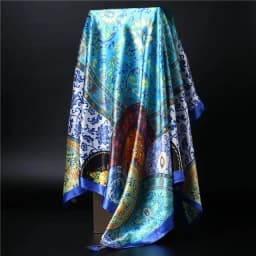 90*90cm square silk scarf Women Shawl Print Satin Hijab Female Luxury Brand Square Lady muffler coverchief bandanna pareo girl