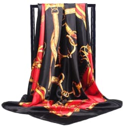90*90cm square silk scarf Women Shawl Print Satin Hijab Female Luxury Brand Square Lady muffler coverchief bandanna pareo girl