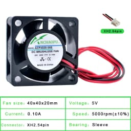 ACP4020 4cm 40mm Fan 40x40x20mm DC5V 12V 24V Cooling Fan for Inverter Router Inverter Power Supply