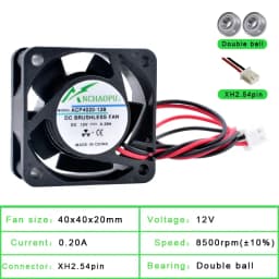 ACP4020 4cm 40mm Fan 40x40x20mm DC5V 12V 24V Cooling Fan for Inverter Router Inverter Power Supply