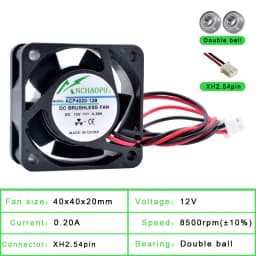 ACP4020 4cm 40mm Fan 40x40x20mm DC5V 12V 24V Cooling Fan for Inverter Router Inverter Power Supply