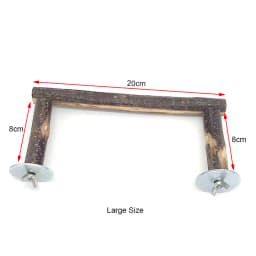 Natural Wood Pet Parrot Raw Wood Fork Tree Branch Stand Rack Squirrel Bird Hamster Branch Perches Chew Bite Toys Stick
