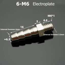 5pcs M4 M5 M6 M8 Metric Male Thread To 3mm 4mm 5mm 6mm 8mm Hose Barb OD Brass Barbed Pipe Fitting Coupler Connector Adapter