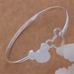 wholesale 925 sterling Silver open bangle women lady noble nice bracelet fashion charm jewelry wedding party