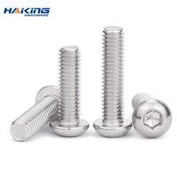 5-50pcsISO7380M2M2.5M3M4M5M6M8304A2RoundStainlessSteelorBlack10.9GradeHexSocketButtonHeadAllenBoltScrew