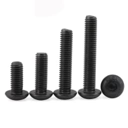 5-50pcsISO7380M2M2.5M3M4M5M6M8304A2RoundStainlessSteelorBlack10.9GradeHexSocketButtonHeadAllenBoltScrew