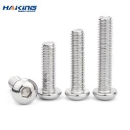 5-50pcsISO7380M2M2.5M3M4M5M6M8304A2RoundStainlessSteelorBlack10.9GradeHexSocketButtonHeadAllenBoltScrew