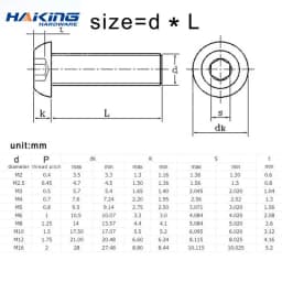 5-50pcsISO7380M2M2.5M3M4M5M6M8304A2RoundStainlessSteelorBlack10.9GradeHexSocketButtonHeadAllenBoltScrew