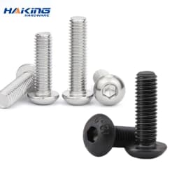 5-50pcsISO7380M2M2.5M3M4M5M6M8304A2RoundStainlessSteelorBlack10.9GradeHexSocketButtonHeadAllenBoltScrew