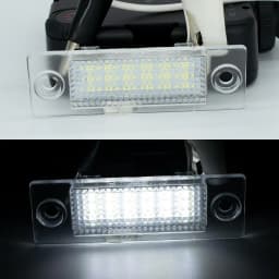 2pcs LED License Number Plate Light Lamp White Canbus For VW TRANSPORTER T5 CADDY TOURAN Golf Passat Super Bright