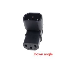 IEC60320 C13 Angle Converter Angle Extension Cable C13 to C14 PDU Up Down Right Angle Power Cables Male to Female AC Power Cord