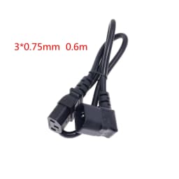 IEC60320 C13 Angle Converter Angle Extension Cable C13 to C14 PDU Up Down Right Angle Power Cables Male to Female AC Power Cord