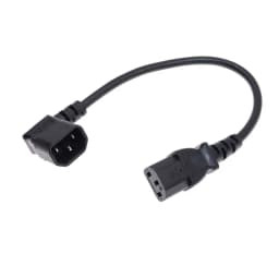 IEC60320 C13 Angle Converter Angle Extension Cable C13 to C14 PDU Up Down Right Angle Power Cables Male to Female AC Power Cord