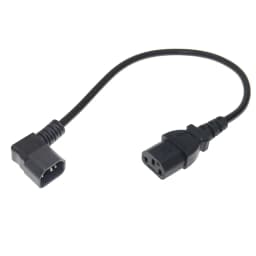 IEC60320 C13 Angle Converter Angle Extension Cable C13 to C14 PDU Up Down Right Angle Power Cables Male to Female AC Power Cord