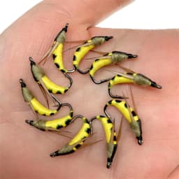 3Piece Realistic Nymph Scud Fly For Trout Fishing Artificial Insect Bait Lure Simulated Scud Worm Fishing Lure