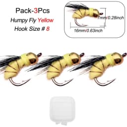 3Piece Realistic Nymph Scud Fly For Trout Fishing Artificial Insect Bait Lure Simulated Scud Worm Fishing Lure