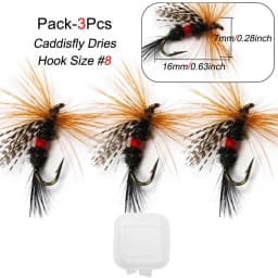3Piece Realistic Nymph Scud Fly For Trout Fishing Artificial Insect Bait Lure Simulated Scud Worm Fishing Lure