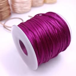2mm Colorful Rattail Satin Cord Thread Chinese Knot Macrame Bracelet Braided String DIY Tassels Beading Thread 10-225meters
