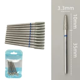 10pcsSet Diamond Nail Drill Bit Rotery Electric Milling Cutters for Pedicure Manicure Files Cuticle Burr Nail Tools Accessories