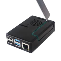 Raspberry Pi ABS Case Black Plastic Shell Removable GPIO Cover Optional With Cooling Fan For Raspberry Pi 4B