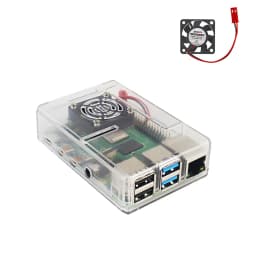 Raspberry Pi ABS Case Black Plastic Shell Removable GPIO Cover Optional With Cooling Fan For Raspberry Pi 4B