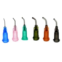 10pcs 1' Stainless Steel 45-Degree Elbow Dispensing Needles with Blunt Tips, from 14G to 27G