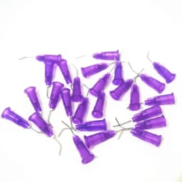 10pcs 1' Stainless Steel 45-Degree Elbow Dispensing Needles with Blunt Tips, from 14G to 27G