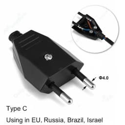 EU Plug Adapter Replacement 16A Male France Korea Germany Plug AC Outlets Rewireable Schuko Euro Wall Socket For Power Cable