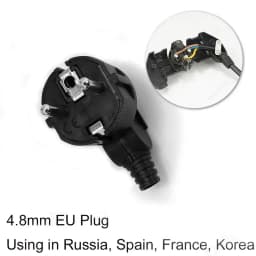 EU Plug Adapter Replacement 16A Male France Korea Germany Plug AC Outlets Rewireable Schuko Euro Wall Socket For Power Cable