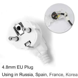 EU Plug Adapter Replacement 16A Male France Korea Germany Plug AC Outlets Rewireable Schuko Euro Wall Socket For Power Cable