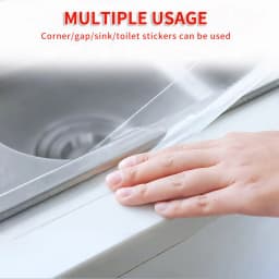 Sink Self-adhesive Home Kitchen Waterproof Transparent Tape Nano Mildew Strong Pool Water Seal Gap Strip Silicone Stickers Tool