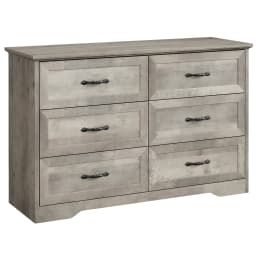 6 Drawer Dresser, Farmhouse Chest of Drawer with Metal Handles, Modern Storage Organizer with Anti-Collapse Design