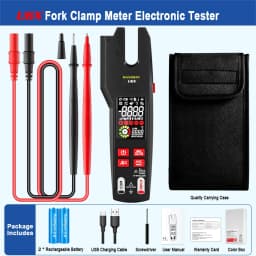 U6 U6X Digital Fork Clamp Meter 600A Current Open Jaw Ammeter Multimeter DC AC Current Hz Electrical Tester Rechargeable Battery