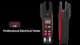 U6 U6X Digital Fork Clamp Meter 600A Current Open Jaw Ammeter Multimeter DC AC Current Hz Electrical Tester Rechargeable Battery