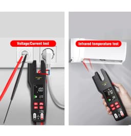 U6 U6X Digital Fork Clamp Meter 600A Current Open Jaw Ammeter Multimeter DC AC Current Hz Electrical Tester Rechargeable Battery