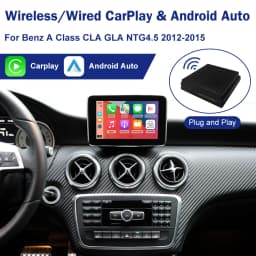 Plug and Play Wireless CarPlay for Mercedes Benz A Class CLA GLA W176 C117 X117 X156 NTG4.5 with Android Auto AirPlay Navigation