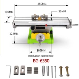 ALLSOME MINIQ Multifunction Drill Vise Fixture Working Table Mini Precision Milling Machine Worktable