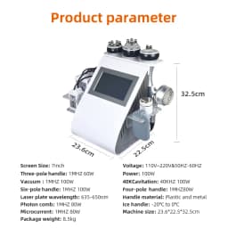 9 In1 Vacuum 40K Cavitation Machine Lipo Slimming Ultrasonic Lipo suction Lifting Body Shape Massager Weight Loss 8 Pads