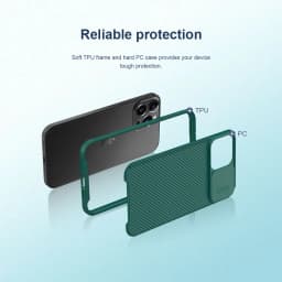 for iPhone 13 Pro Max Camshield Phone Case,NILLKIN Camera Protection Slide Protect Cover Lens Protection Case
