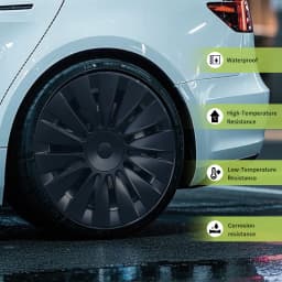 4PCS Wheel Cap Design For Tesla Model Y 2020-2024 19 Inch Right&Left Hubcaps Cyclone Cover Wheel Cover Replacement Accessories