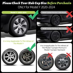 4PCS Wheel Cap Design For Tesla Model Y 2020-2024 19 Inch Right&Left Hubcaps Cyclone Cover Wheel Cover Replacement Accessories
