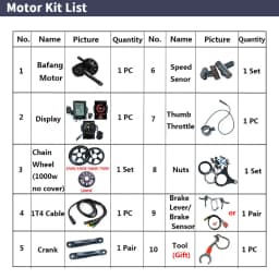 Bafang BBSHD 1000W 52V 48V 68mm 100mm 120mm Mid Drive Motor Electric Bike Conversion Kit 1000W Bicycle Motor Brushless Ebike Kit