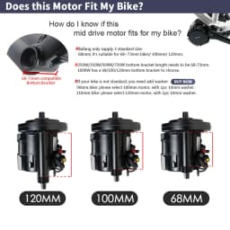 Bafang BBSHD 1000W 52V 48V 68mm 100mm 120mm Mid Drive Motor Electric Bike Conversion Kit 1000W Bicycle Motor Brushless Ebike Kit